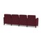 Lesro Siena Lounge Reception 4 Seat Tandem Seating, Walnut, OH Wine Upholstery SN4103 - alternate 3